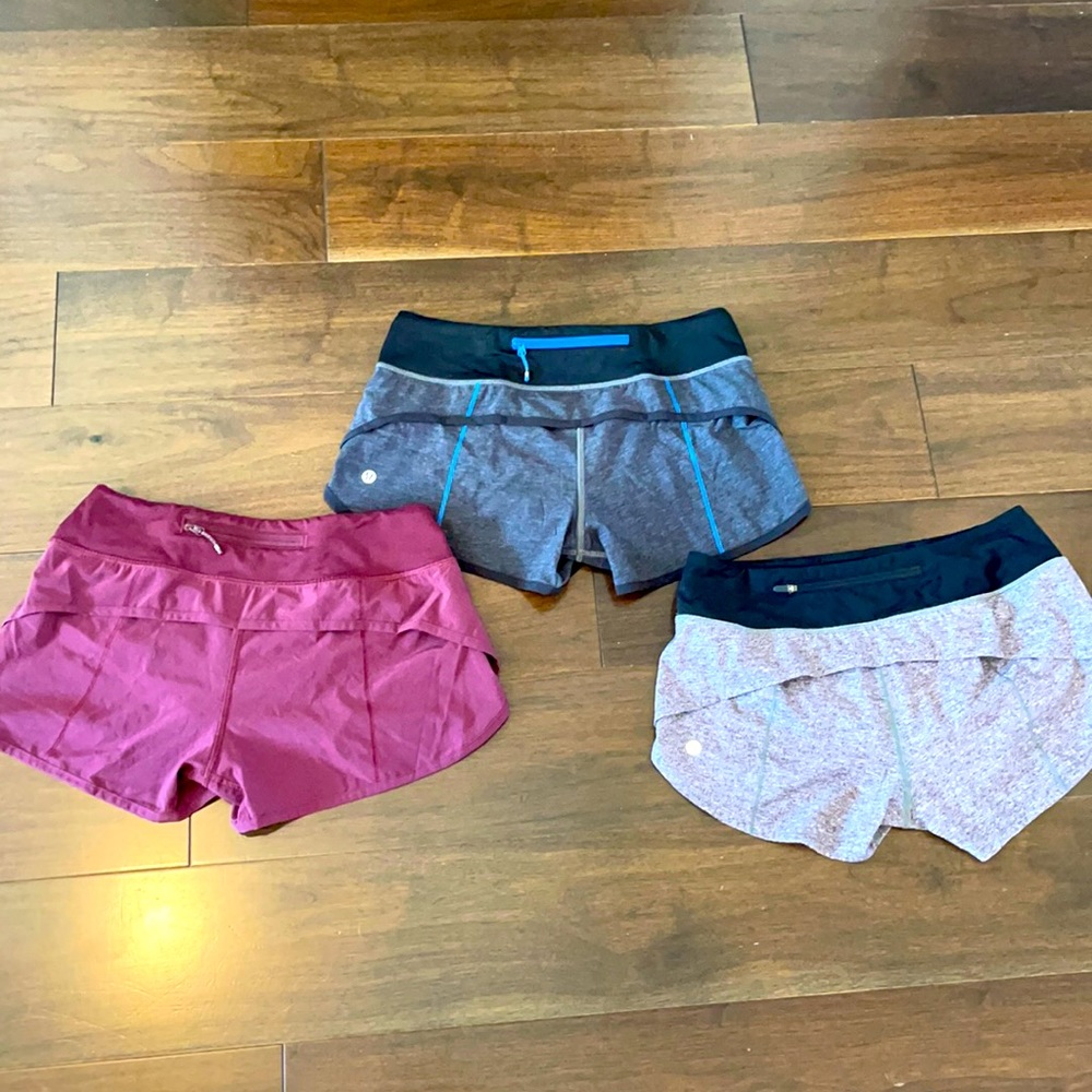 Lululemon speed up low-rise 2.5 shorts (3-pack)